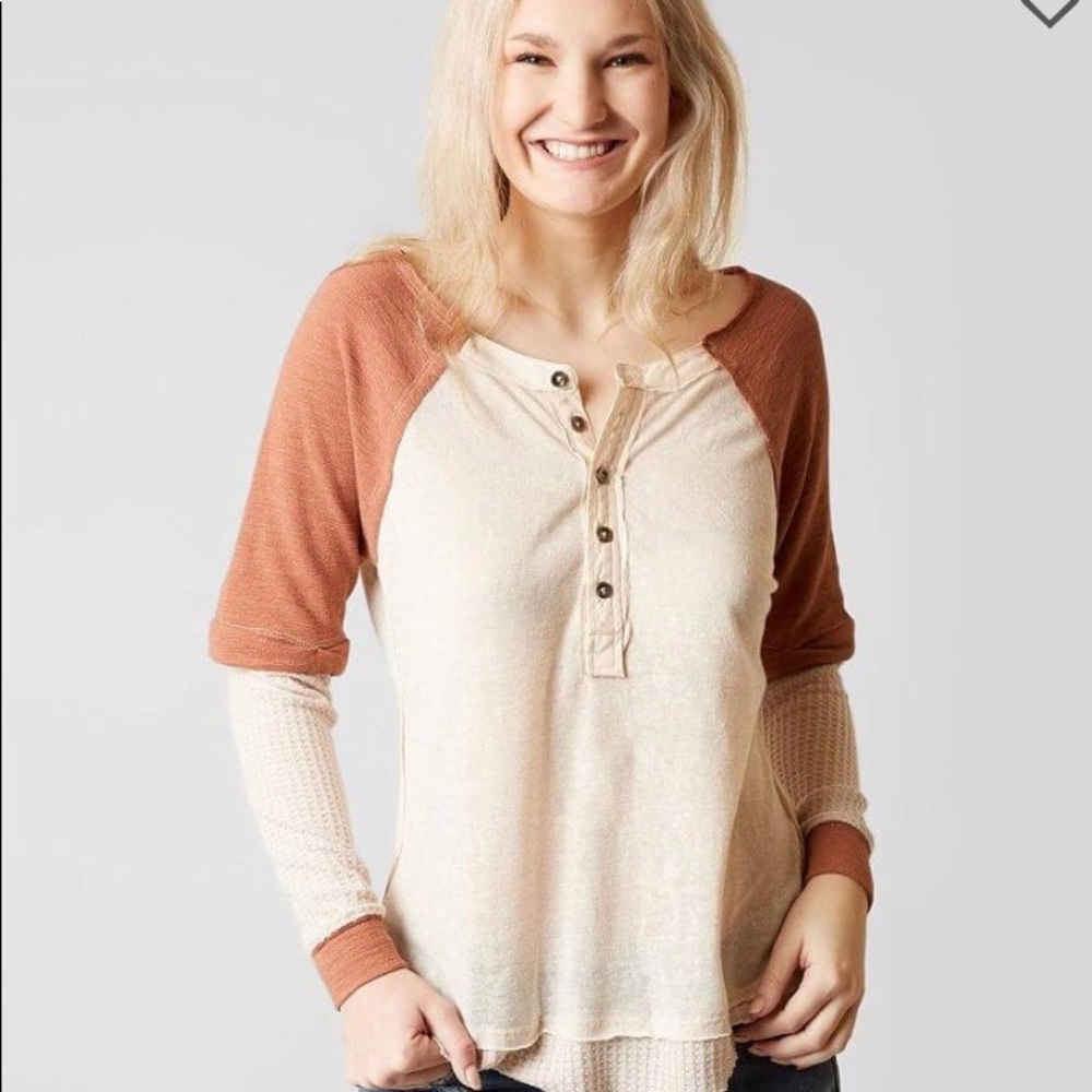 Gilded Intent Thermal Henley top